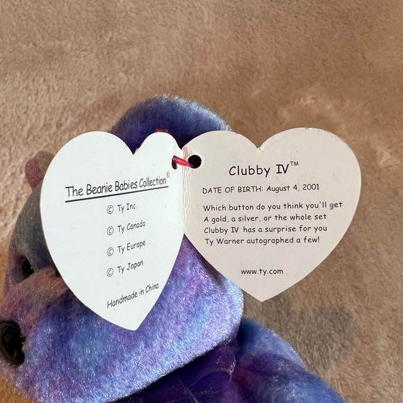 Ty Beanie Babie- Clubby IV - Picture 2 of 3